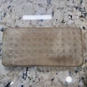 Salvatore Ferragamo GUC Taupe Leather Wallet